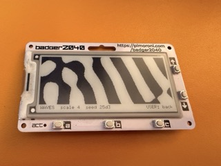 Generative art with Pimoroni Badger