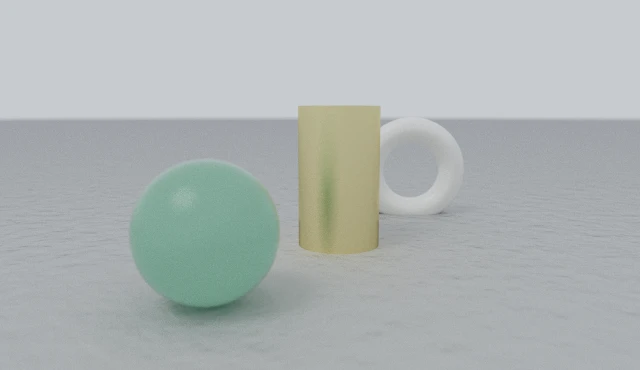 The same still life at 50mm and f/11: sharp from the near sphere to the far ring.