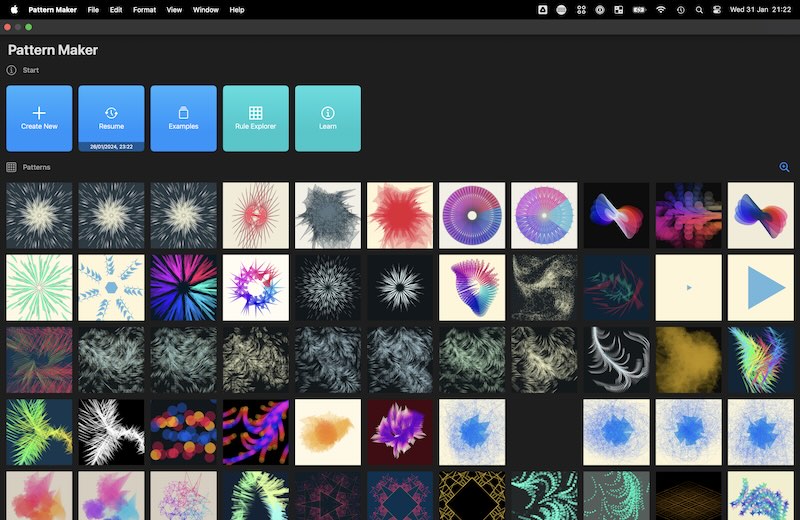 Pattern Maker app interface