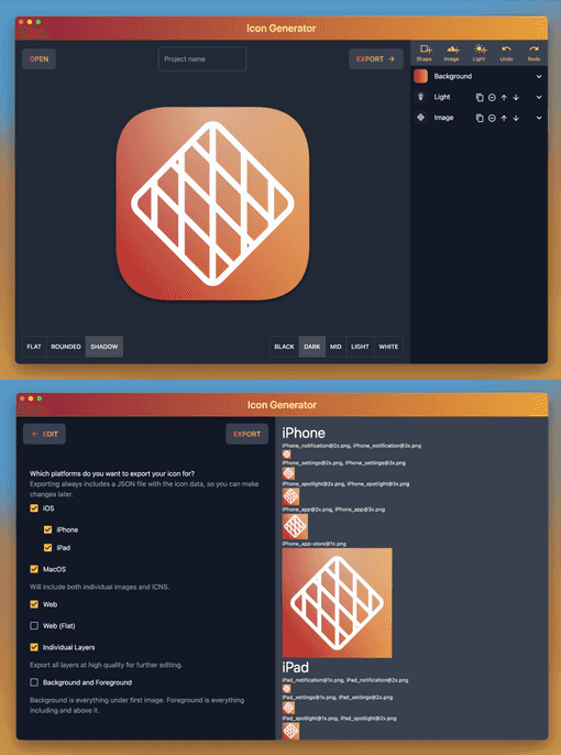 Icon Generator MacOS App